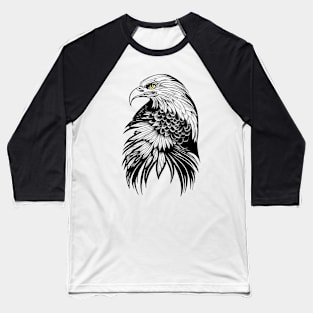 Eagle Wild Animal Nature Illustration Art Tattoo Baseball T-Shirt